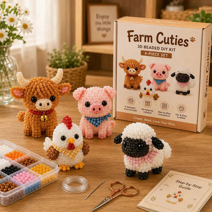 🧵🔥✨ Tiny 3D Beaded Animal DIY Kit