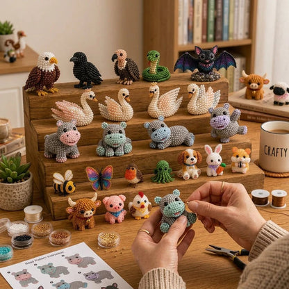 🧵🔥✨ Tiny 3D Beaded Animal DIY Kit