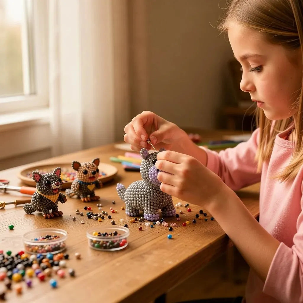 🧵🔥✨ Tiny 3D Beaded Animal DIY Kit