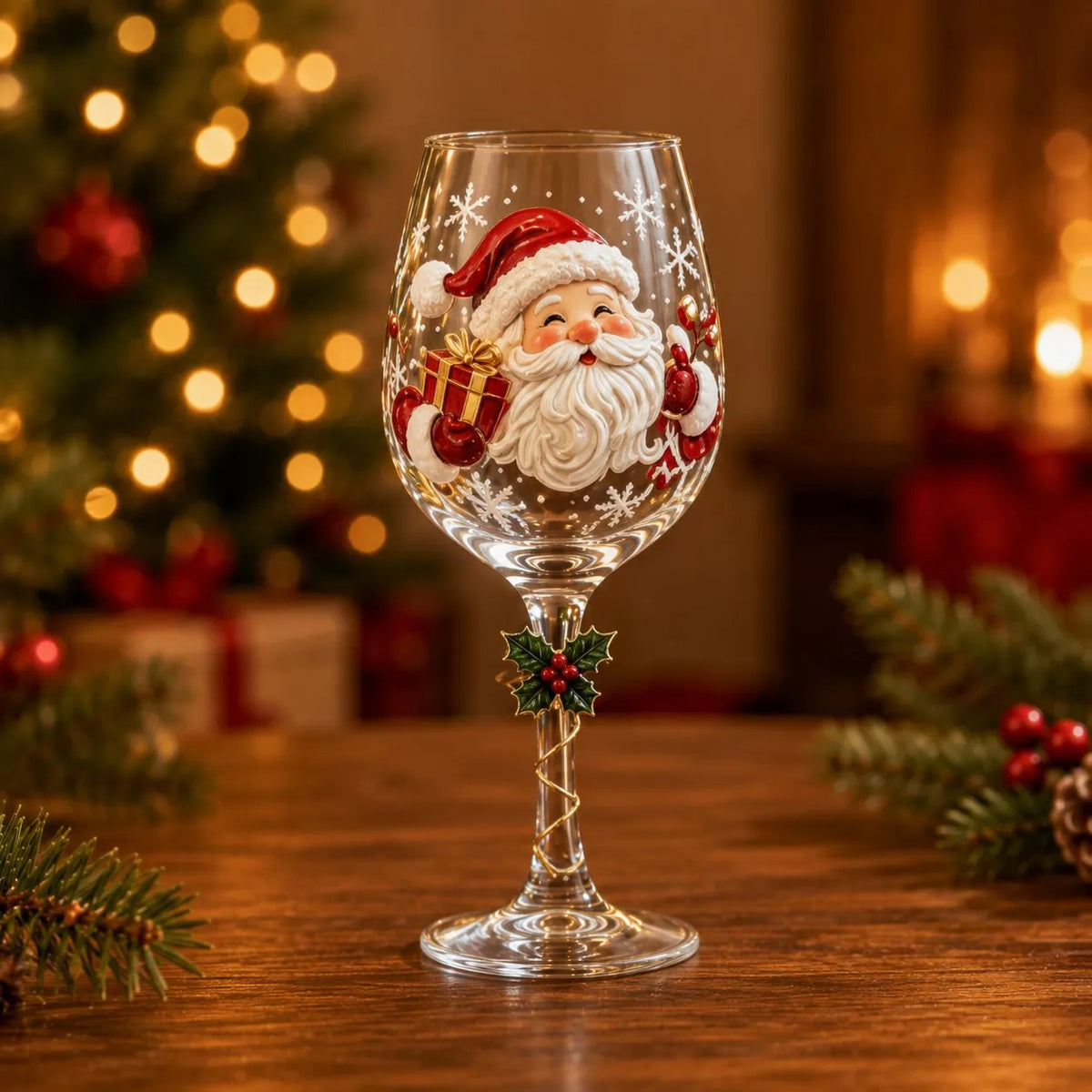 🎄Christmas stemware with a festive motif