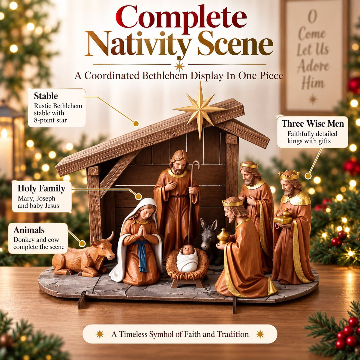 ✝️Christmas Nativity Scene Decor  | Bring The True Meaning Of Christmas Home