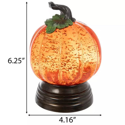 🔥Last Day 49% OFF - 🎃🍂Glitter Lighted Pumpkin Snow Globe