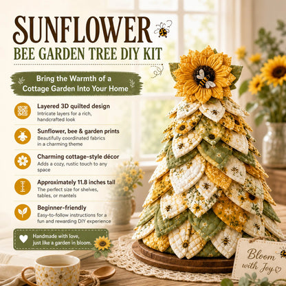 🌻Sunflower Bee Garden Tree DIY Kit-Handmade Fabric Tabletop Tree Decor
