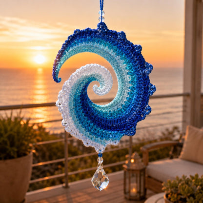 🌊🧵 DIY crocheted weather vane kit "Ocean Wave"