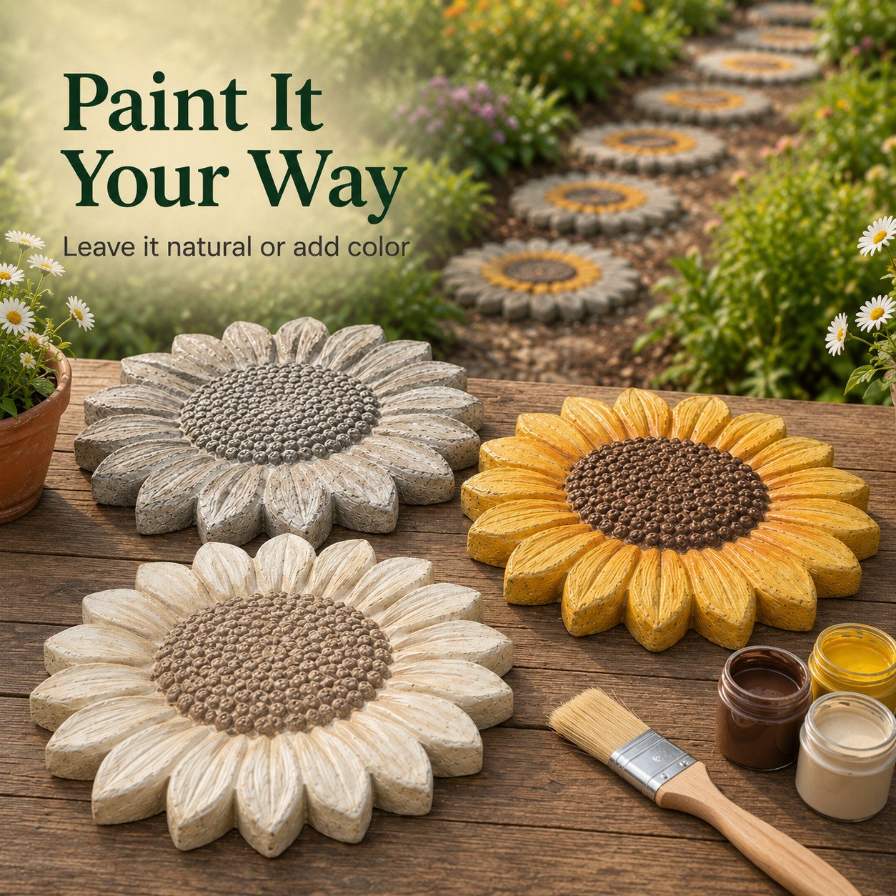 💥 LAST DAY 49% OFF - 🌻 Reusable Sunflower Stepping Stone Mold (📦Buy 2 Free Shipping)