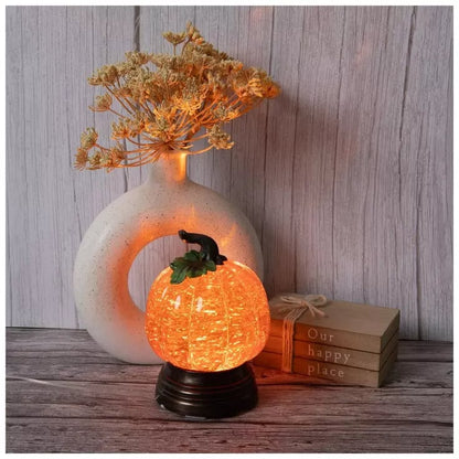 🔥Last Day 49% OFF - 🎃🍂Glitter Lighted Pumpkin Snow Globe