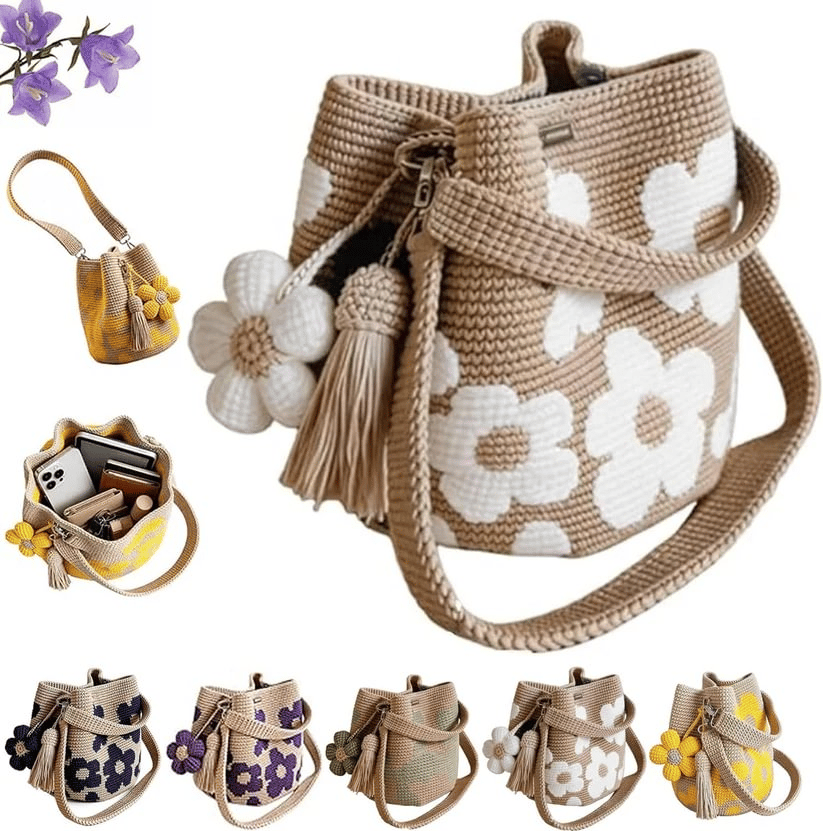 🌸NEW ARRIVAL LIMITED TIME OFFER ✨🌻Crochet Bucket Bag for Women——One tote. Endless summer vibes.🌼