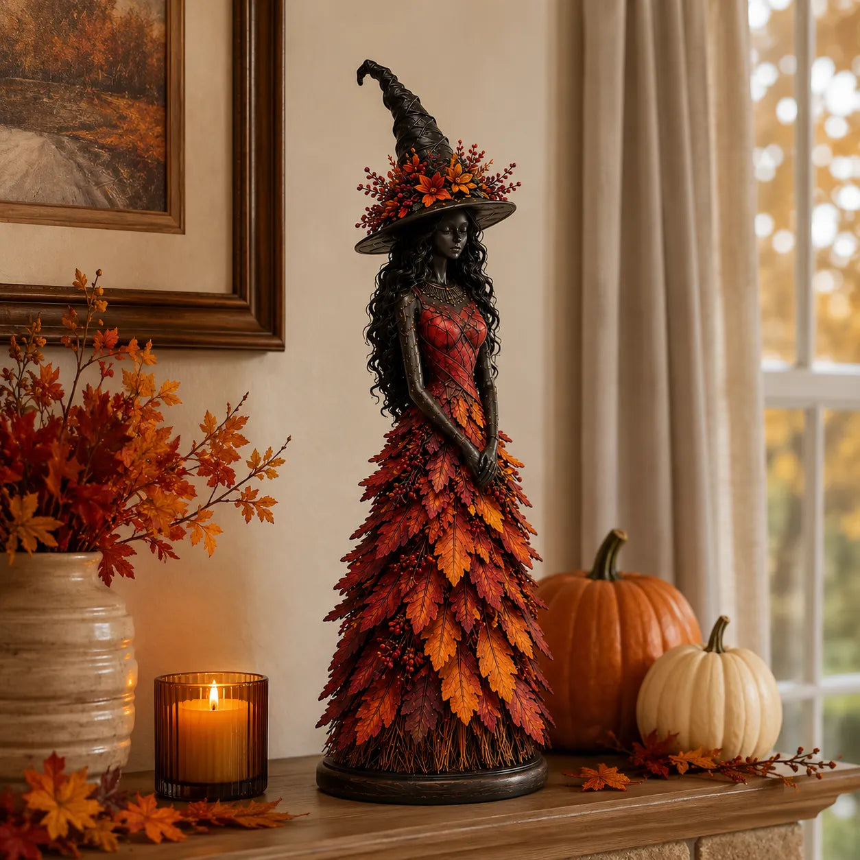 💥🧙Enchanted Autumn Witch Figurine