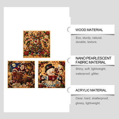 ✨Complete Craft Tools Holiday‐Themed Wooden Frame Decor Art