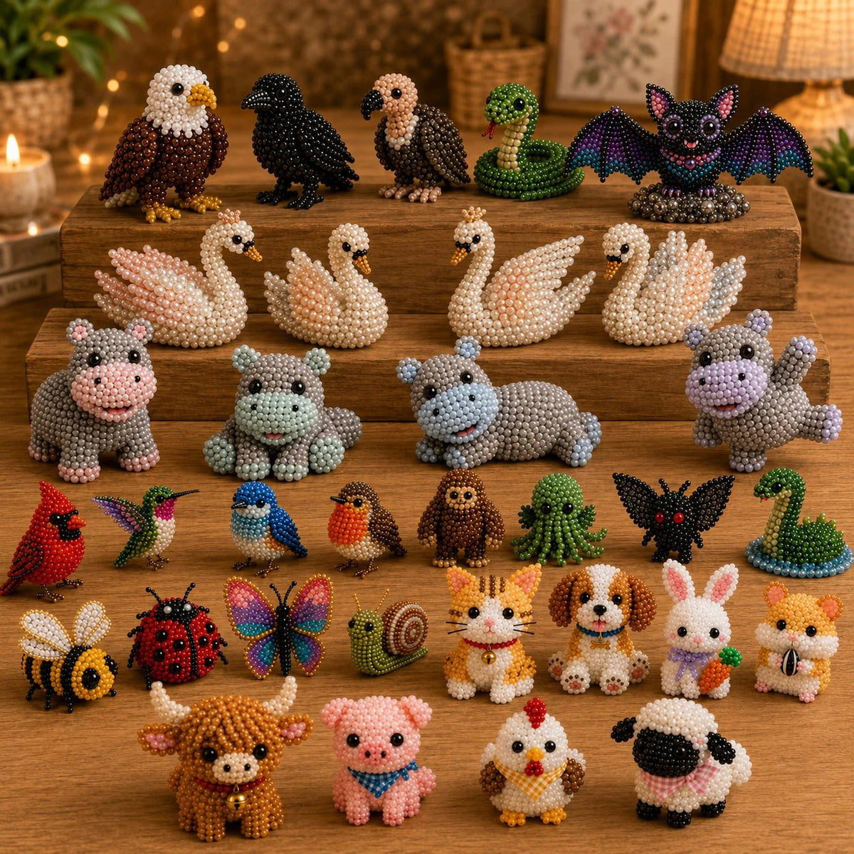 🧵🔥✨ Tiny 3D Beaded Animal DIY Kit
