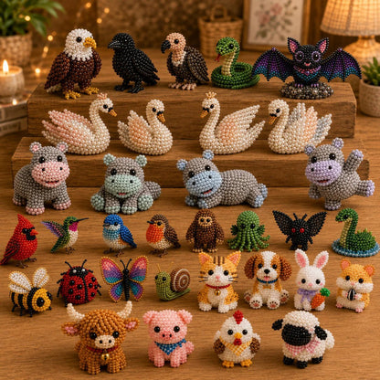 🧵🔥✨ Tiny 3D Beaded Animal DIY Kit