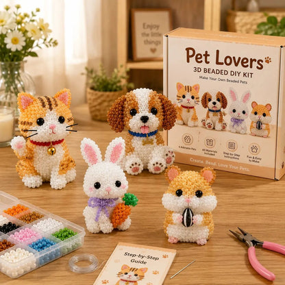 🧵🔥✨ Tiny 3D Beaded Animal DIY Kit