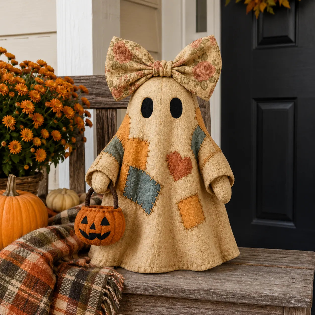 Last Day 70% OFF👻Lighted Vintage Patchwork Ghost