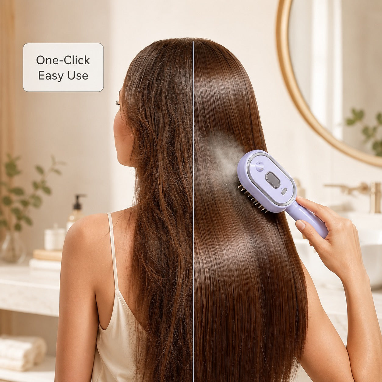 💆 ✨ 3-in-1 Electric Spray & Massage Hair Brush