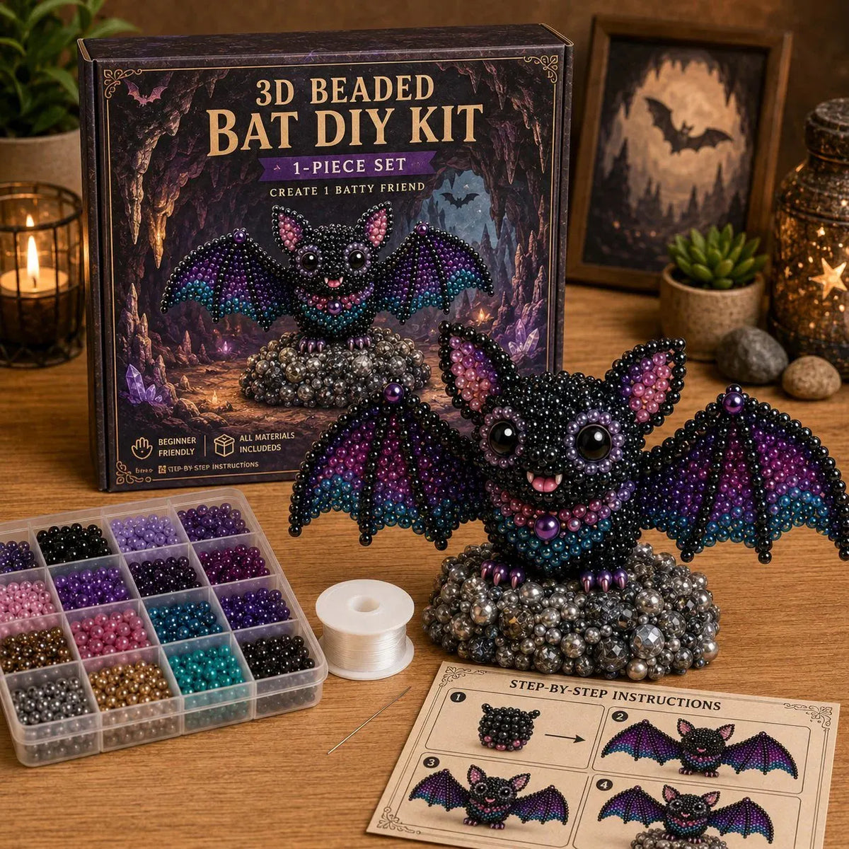 🧵🔥✨ Tiny 3D Beaded Animal DIY Kit