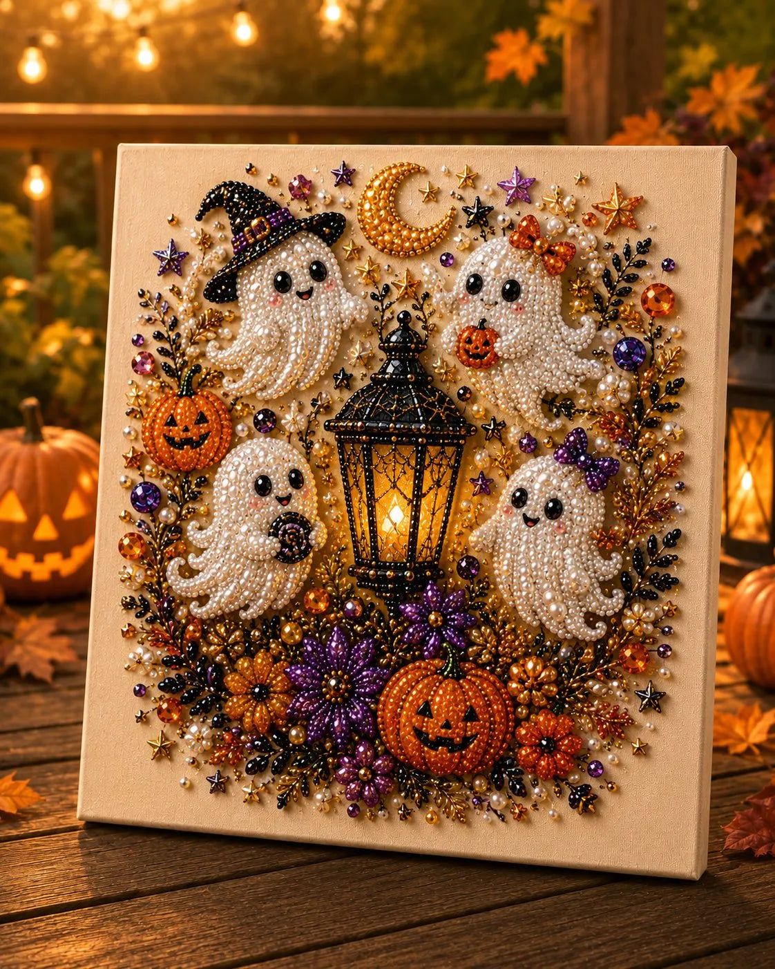👻✨Halloween Pearl Art DIY Kit – Turn Tiny Pearls into Spooky-Cute Magic
