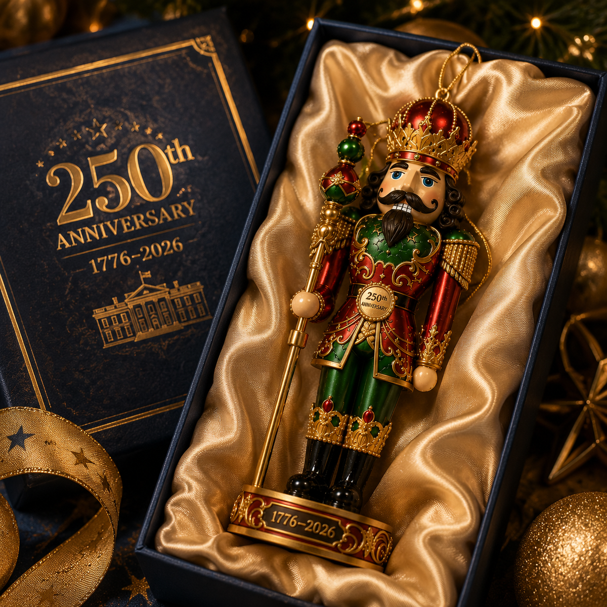 2026 America 250th Anniversary Royal Nutcracker King Christmas Ornament