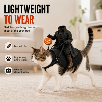 😺🎃The Headless Horseman Ride Pet Costume