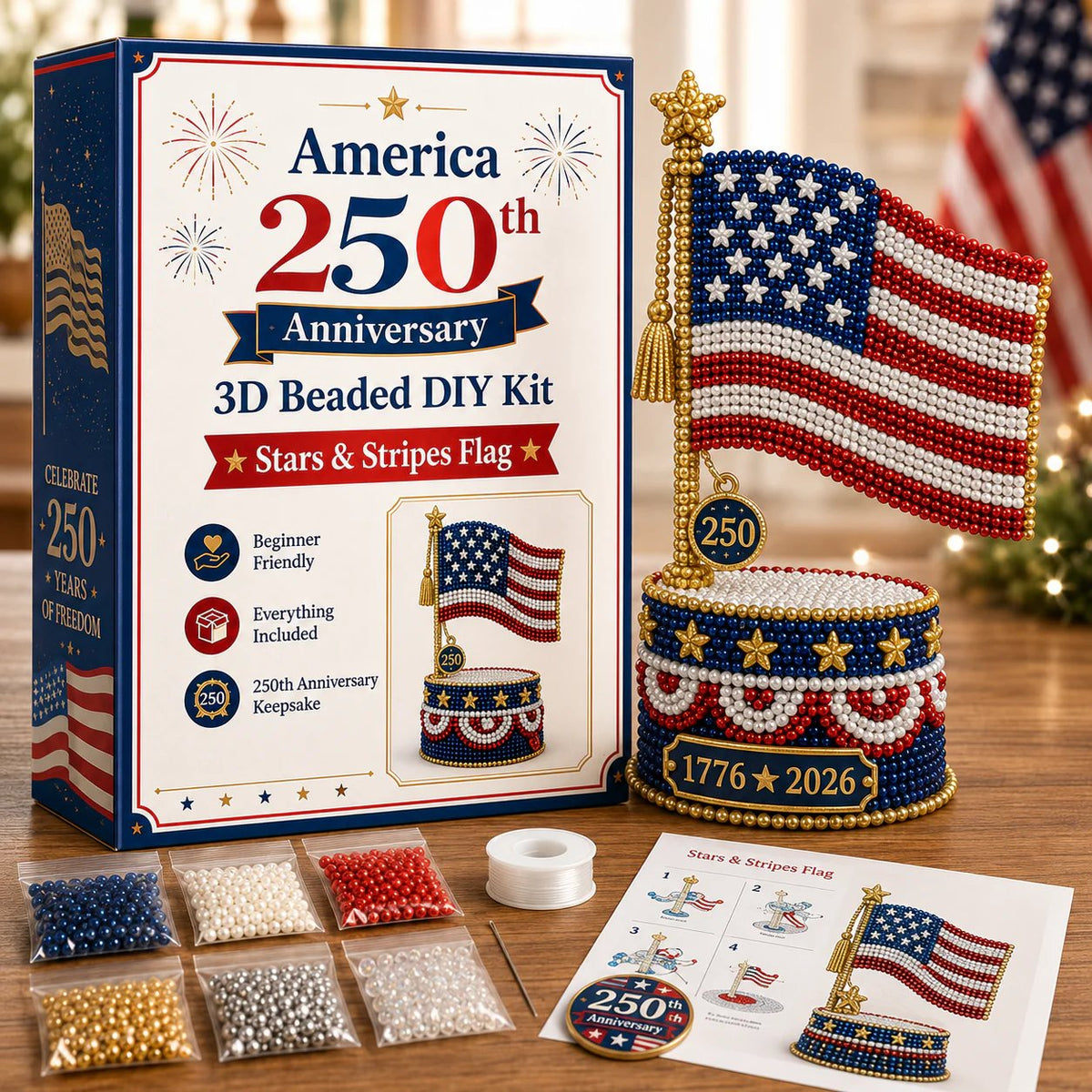 🔥America 250th Anniversary 3D Beaded DIY Kit