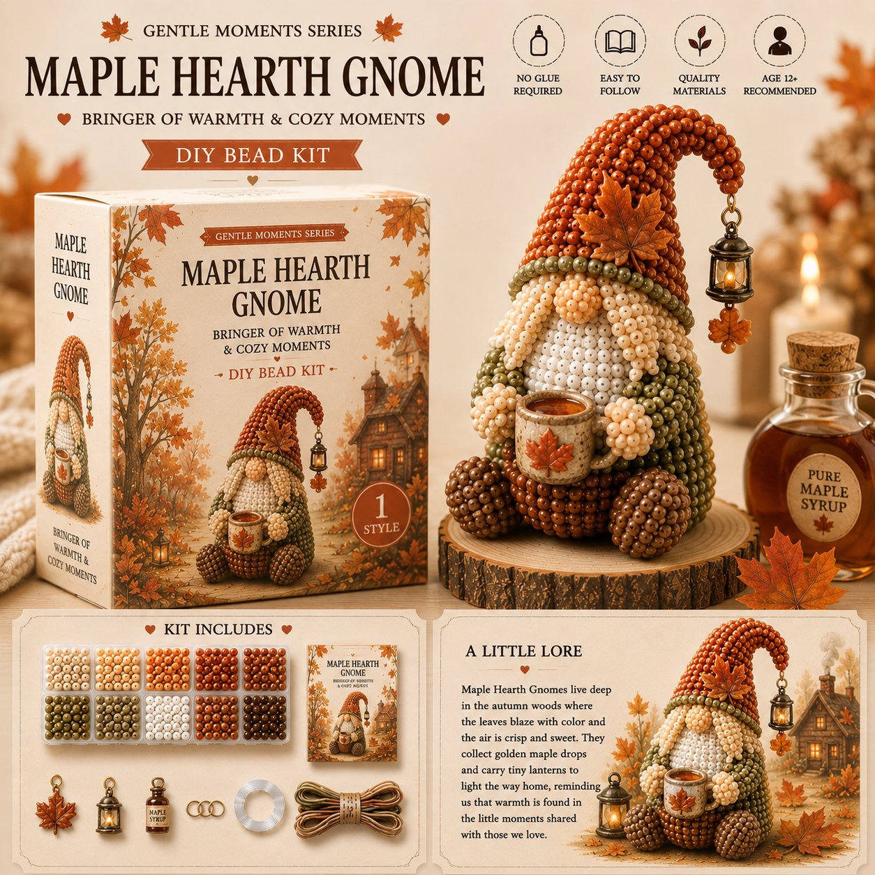 🔥LAST DAY 49% OFF 💕Cozy Gnome DIY Bead Kit Collection