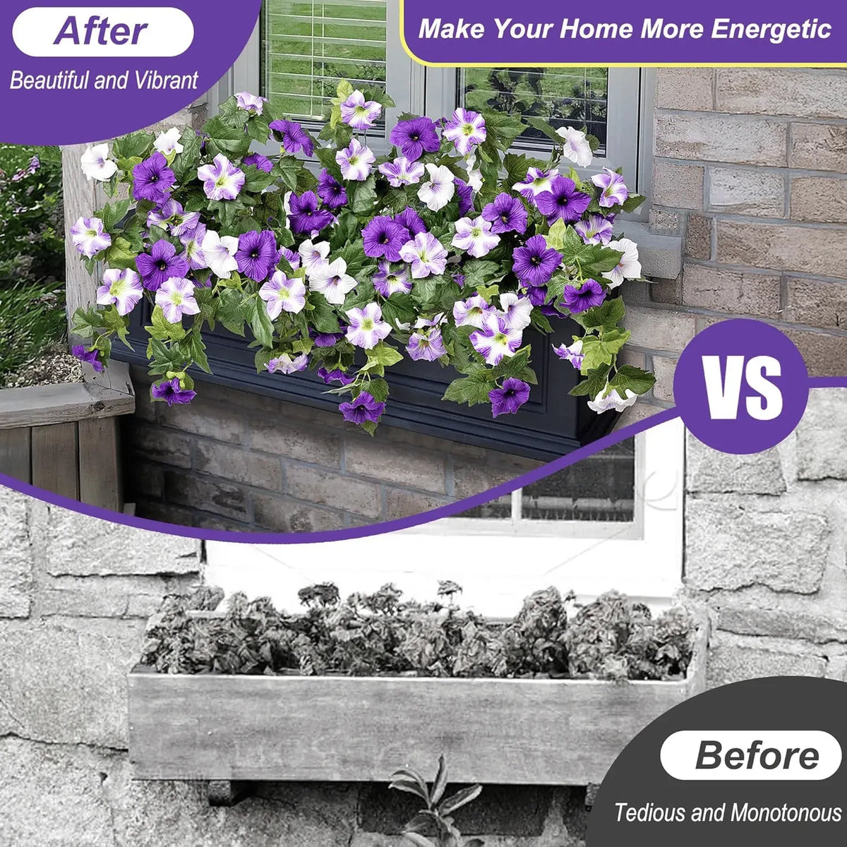 Last Day 61% OFF🔥 Fade-Proof, UV-Resistant Artificial Petunias – Vibrant, Colorfast Outdoor Flowers for Patio & Garden