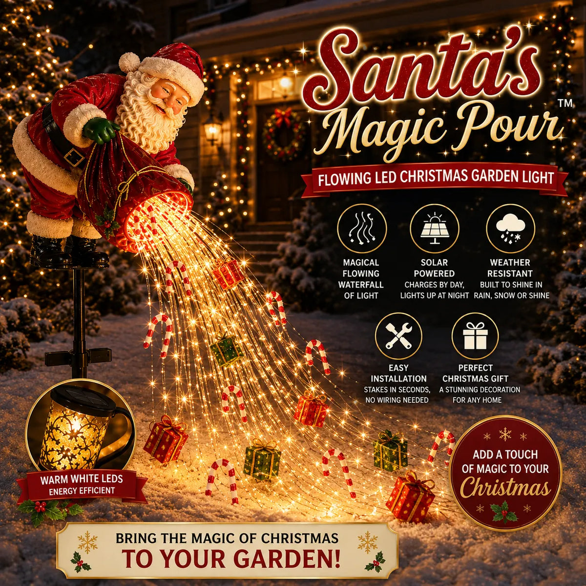 Flowing LED Christmas Garden Light