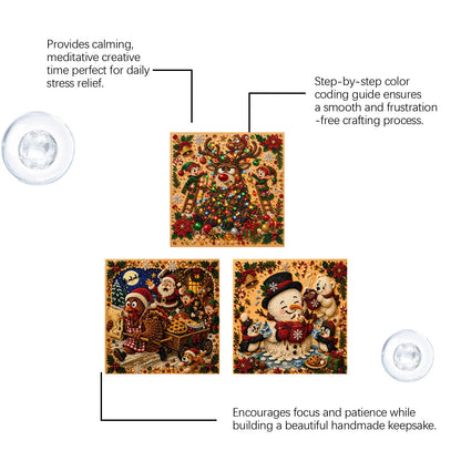 ✨Complete Craft Tools Holiday‐Themed Wooden Frame Decor Art