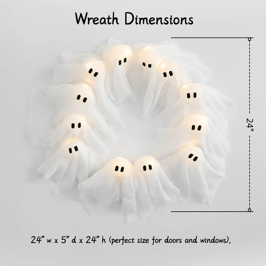🏆Flash Sale⚡50K+ SOLD! Almost Gone💥Lit Ghosts Wreath