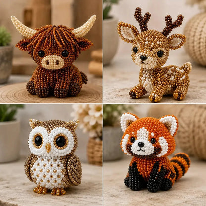 🧵🔥✨ Tiny 3D Beaded Animal DIY Kit
