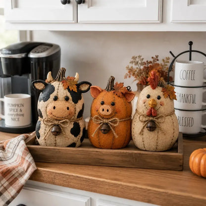 🎃Rustic Farm Pumpkin Friends Decor