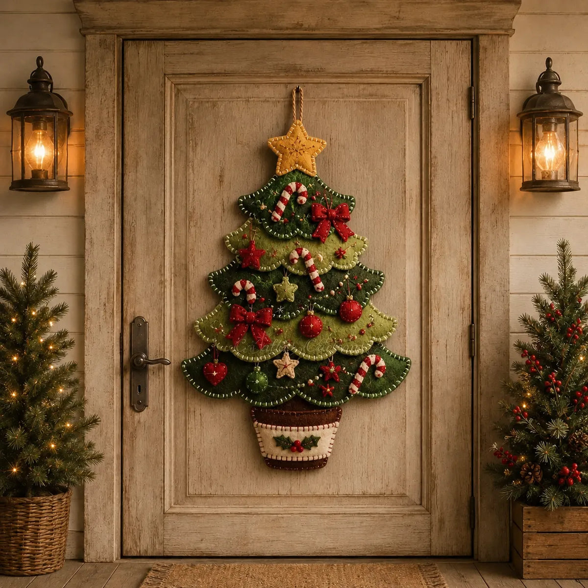 ⛄🎅🎄Christmas Felt Door Hanger DIY Sewing Kit