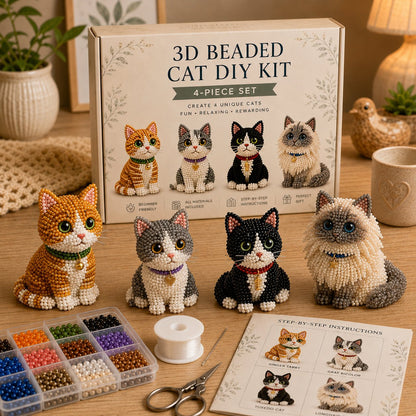🔥Last Day 50% OFF🧵✨ Tiny 3D Beaded Animal DIY Kit