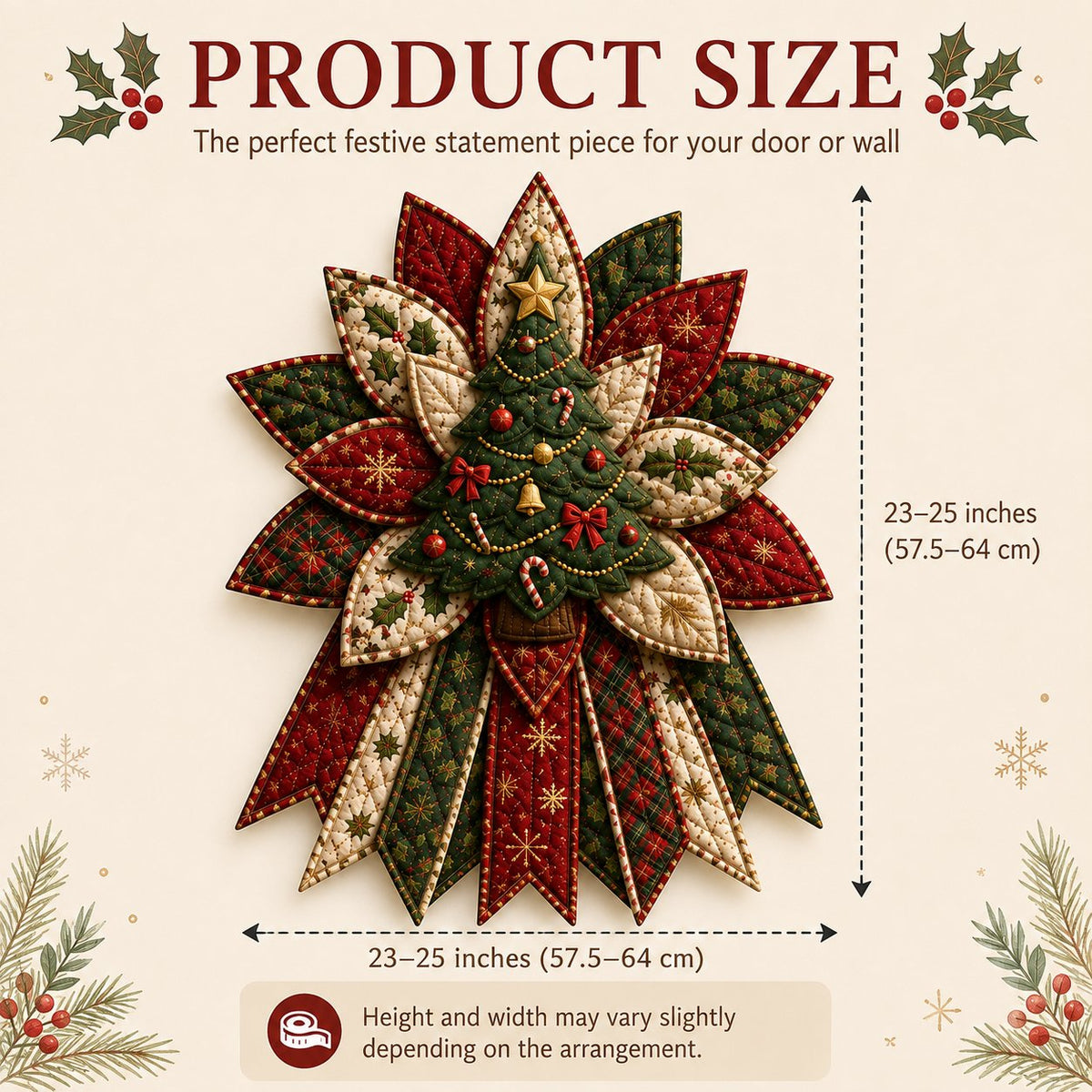 🎉🎄 Festive Quilted Christmas Door Hanging DIY Sewing Kit