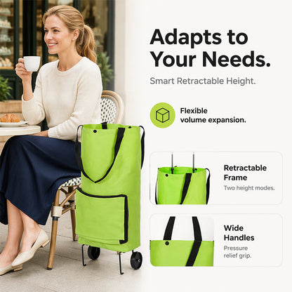 Foldable Shopping Trolley Bag with Wheels